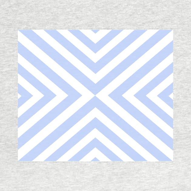 Abstract triangles geometric pattern - blue and white. by kerens